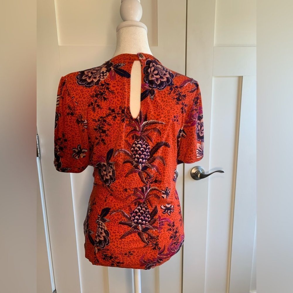 Free People Hear Me Roar Top Red Combo Size Large - Picture 9 of 11